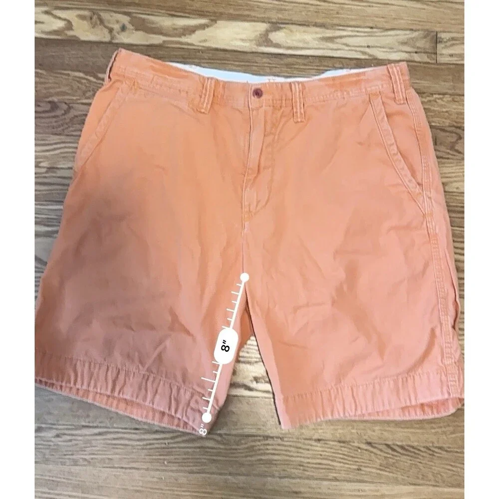 Polo Ralph Lauren Mens Chino Shorts Size 36 Orange Peach Cotton Twill Vintage